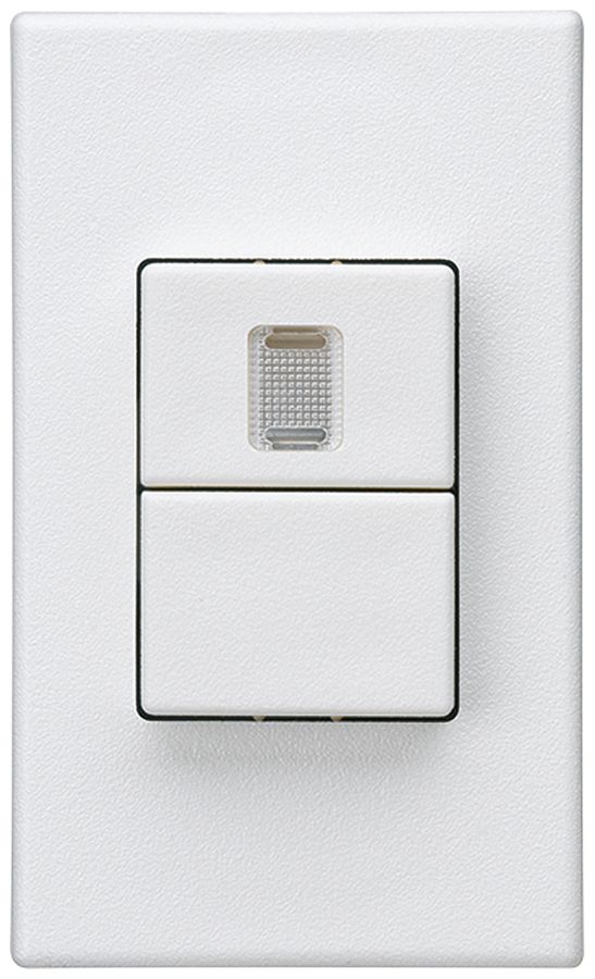 EB-Doppel-Druckschalter Hager FLF 10A/250V 1/1L 1×beleuchtet weiss