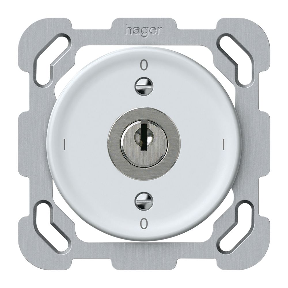 Interrupteur à clé ENC origin interrupteur 0/3L 16A 250V 0-I-0-I 77×77mm blanc