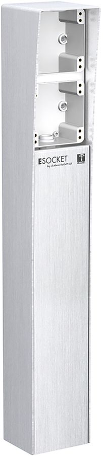 Colonna d.terreno Hager altezza 600mm 2×robusto 10×9.4×60cm accia.pregiato 2.5mm