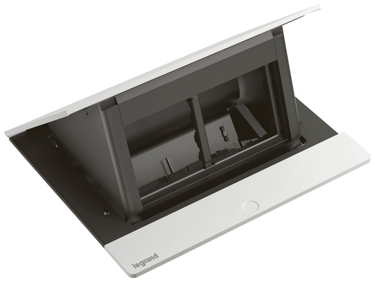 Tischsteckdose POP-UP für 4 Module Mosaic weiss