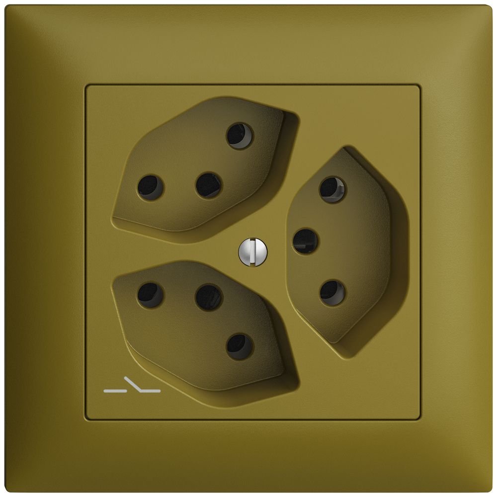 Prise ENC EDIZIOdue 3×T13 olive 1×S