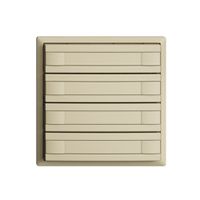 Poussoir ENC KNX 4× EDIZIOdue vanille RGB sans LED avec insert papier