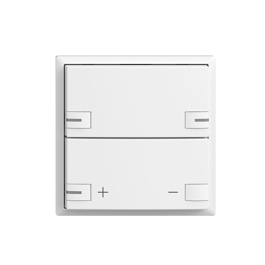 Plaque frontale EDIZIOdue zepAIR variateur sans marquage avec LED blanc