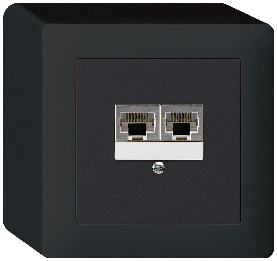 Scatola AP kallysto 2×RJ45s separato CUC nero