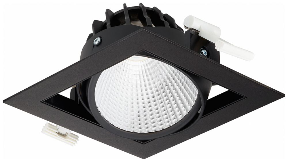 Downlight LED Philips GreenSpace GD351B 31W 4000lm 830 24° REG 174×174mm nero