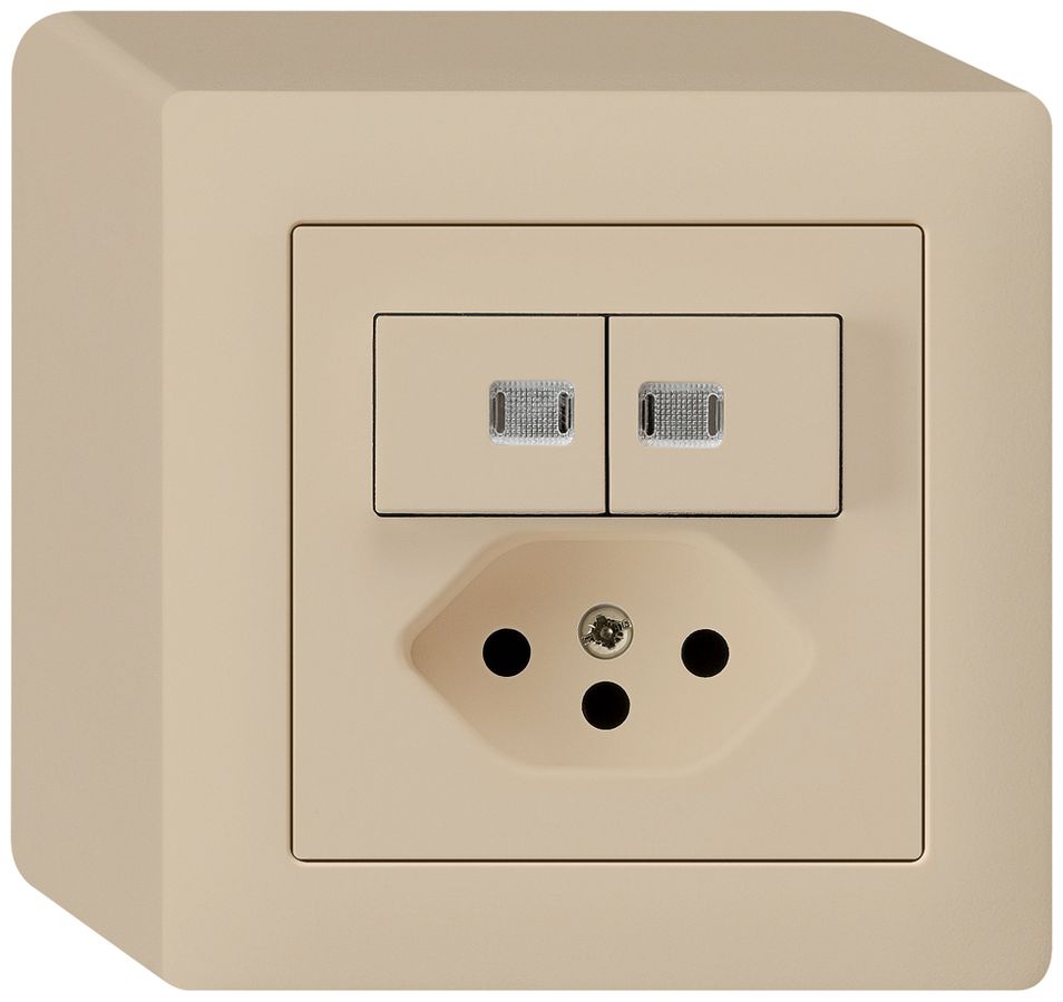 AP-Leuchtkombination 2×AR/1L+T13 beige kallysto 2 Linsen