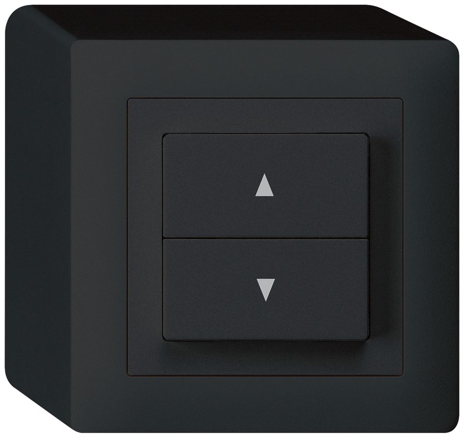 Interruttore per tapparelle AP kallysto 2 tasti di comando nero mors.innesto