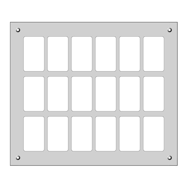 Placca di montaggio FLF 3×6 Al anod. nat