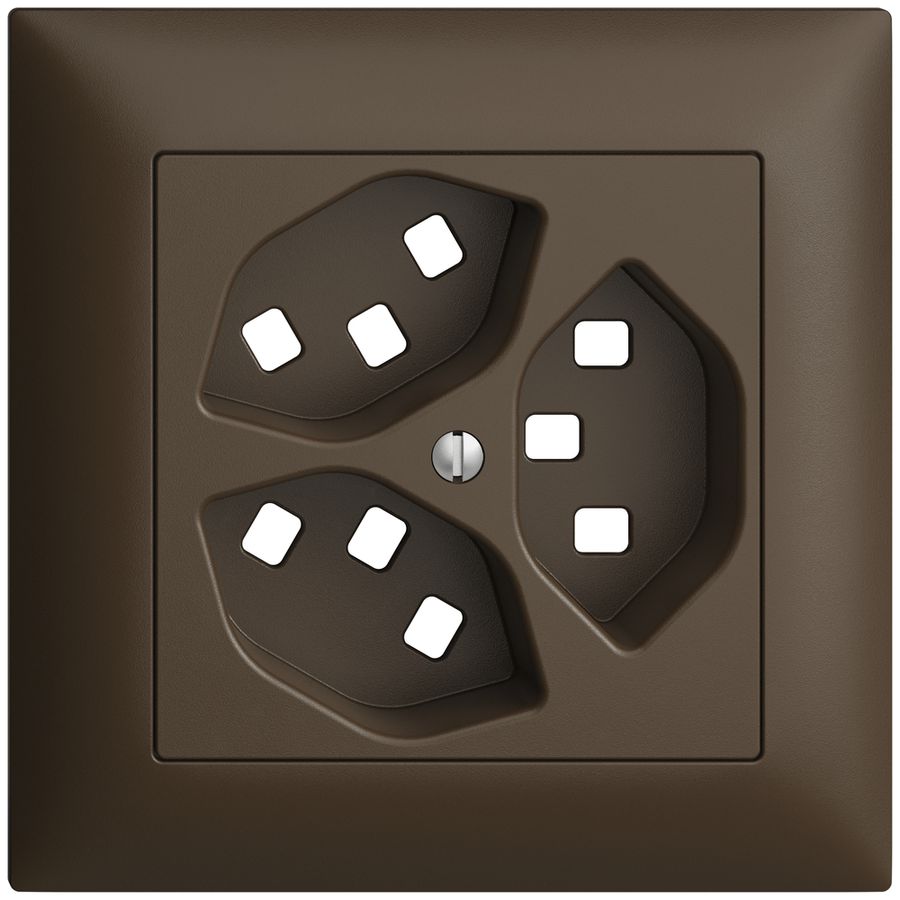 UP-Frontset EDIZIOdue coffee 88×88mm 3×T23