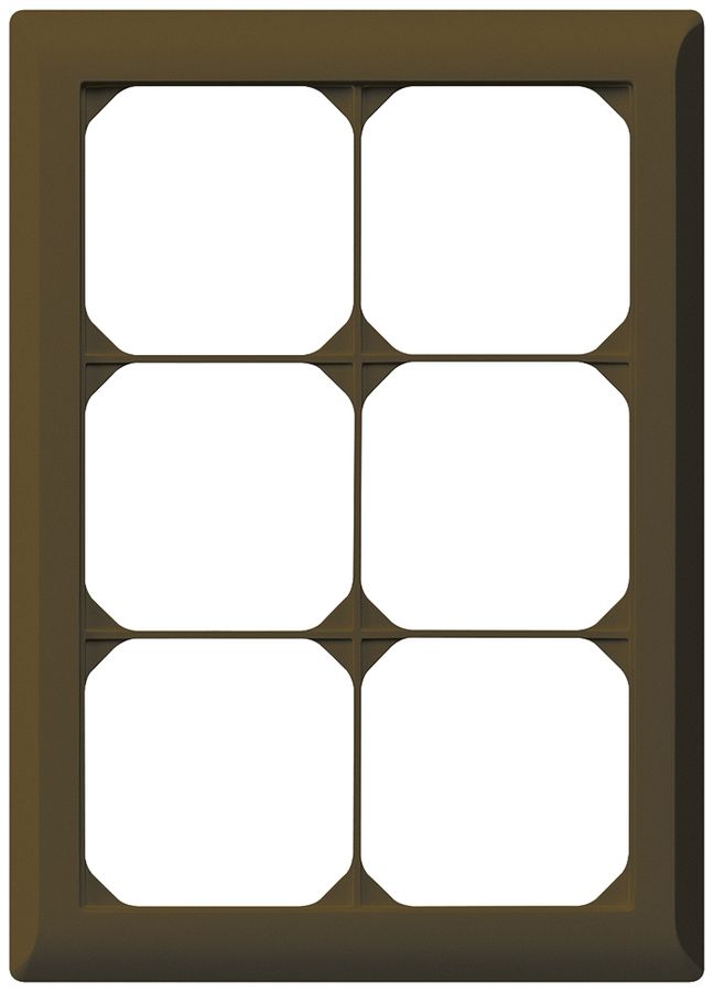 UP-Abdeckrahmen kallysto.line 3×2 braun 152×212mm