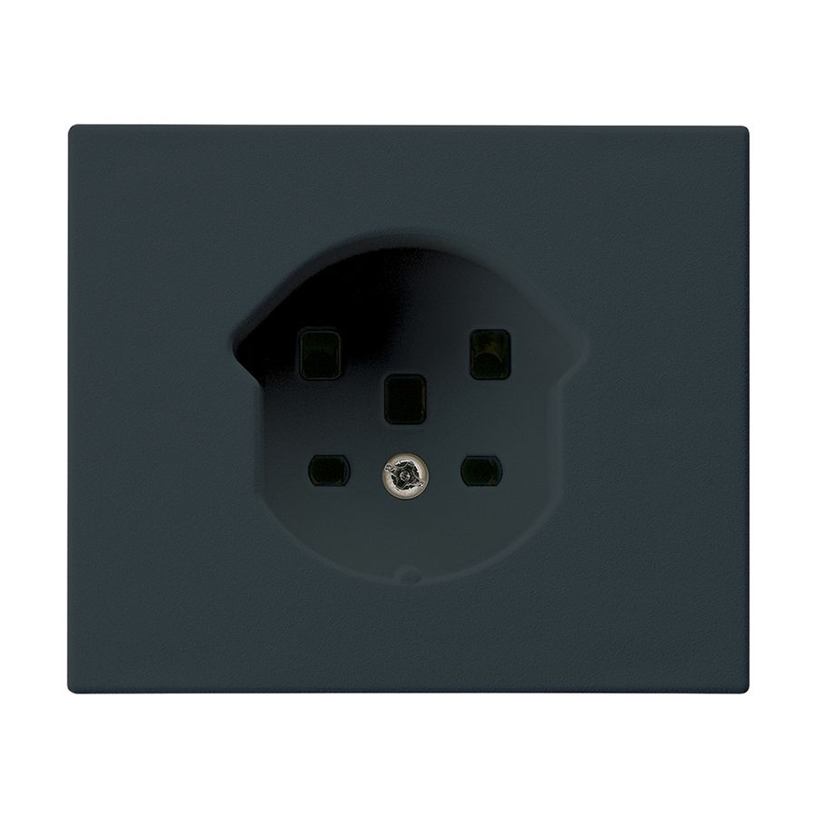 FLF-Steckdose HA Typ 25 mit Steckklemmen mit Rastfeder schwarz