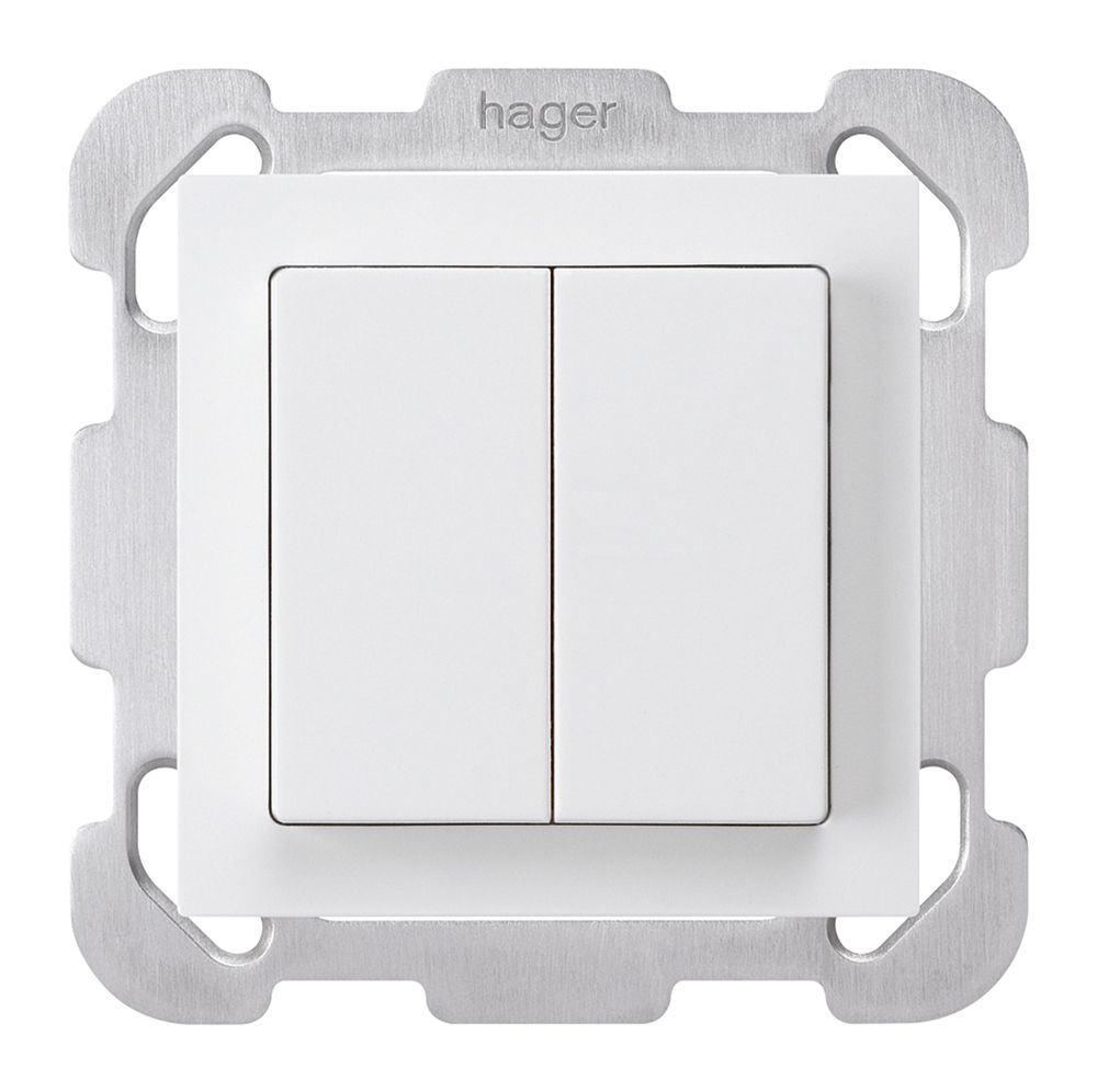 UP-Schalter kallysto 1/3+3/1P weiss mit Befestigungsplatte