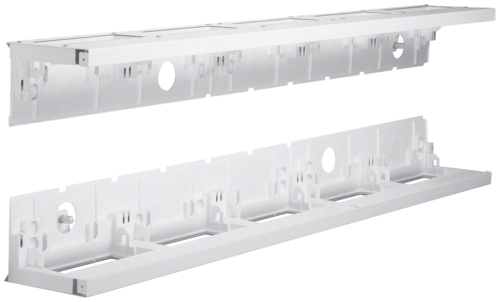 Kit parte sup./base Hager univers 5 file quadro AP IP30 CP I 1250×160mm 2 pezzi