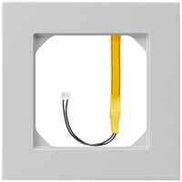 Abdeckrahmen kallysto.pro 1×1 hellgrau für Beleuchtung rot