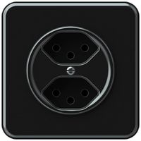 Prise ENC origin 2×type 13 10A 230V 92×92mm noir