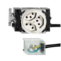 EB-Steckdose 3×T23 16A weiss 53mm L1 FH für Ecobus power