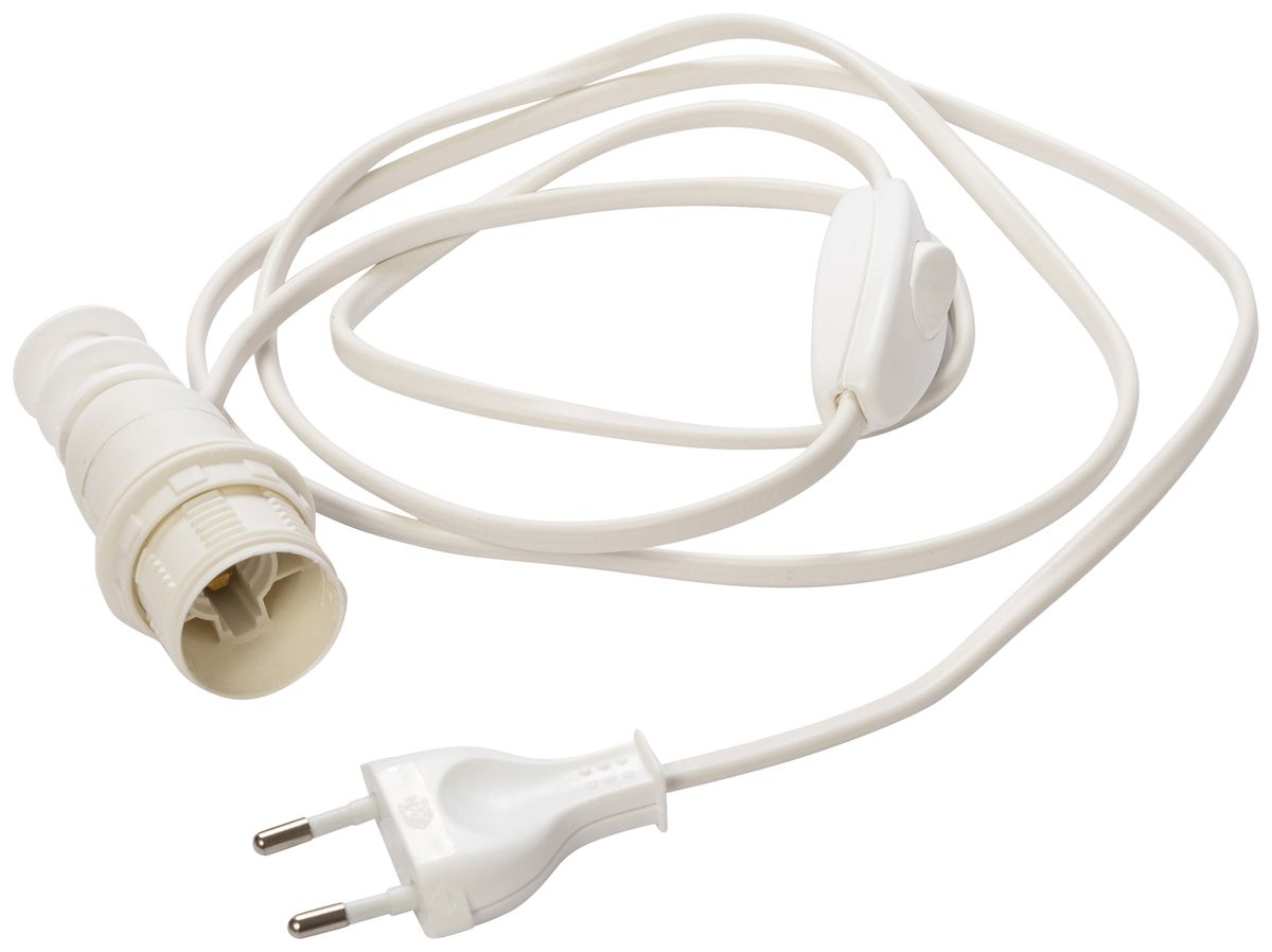 Douille ELBRO E14 garniture pour bouteille avec interrupteur câble 150cm blanc