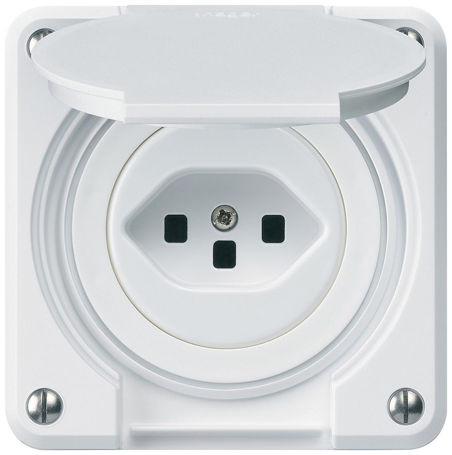 UP-Steckdose robusto A Typ 23 weiss mit Steckklemmen