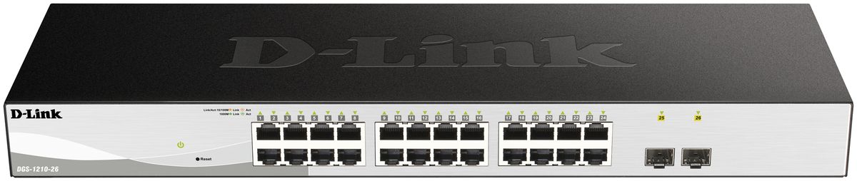 Switch D-Link DGS-1210-26/E, 26-port smart managed Layer2/3 Gigabit