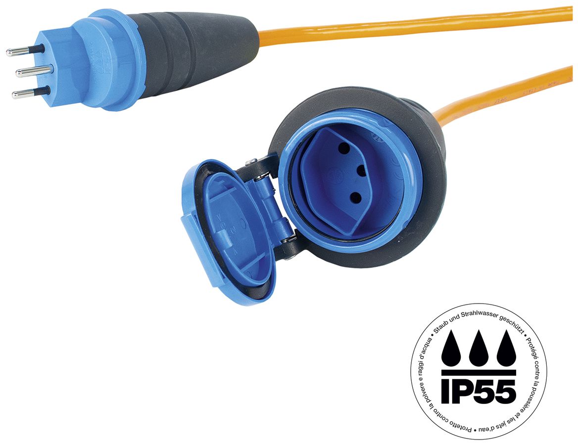 Cavo di prolunga Steffen EPR-PUR 3×2.5mm² 10m T13/T13 per l'industria arancione