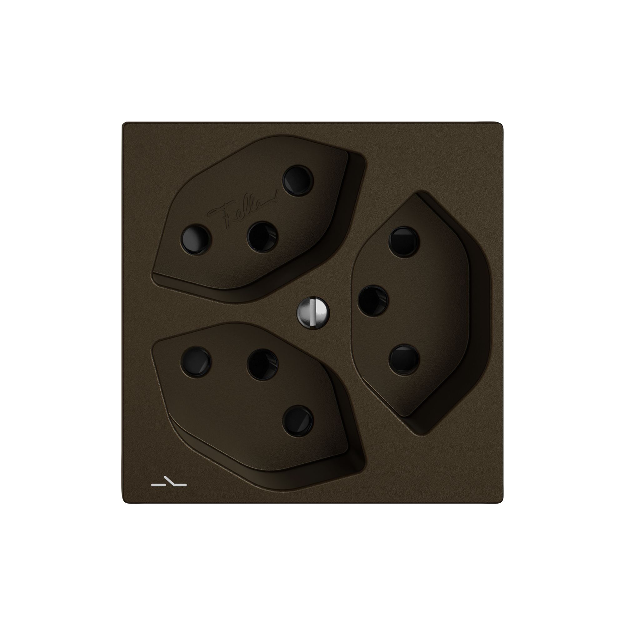 Steckdose EDIZIO.liv SNAPFIX® 3×T13 1×S mit Shutter br