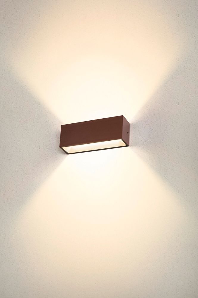 Applique LED SLV SITRA L UP/DOWN 24W 2700lm 3000/4000K 105° IP65 rouille
