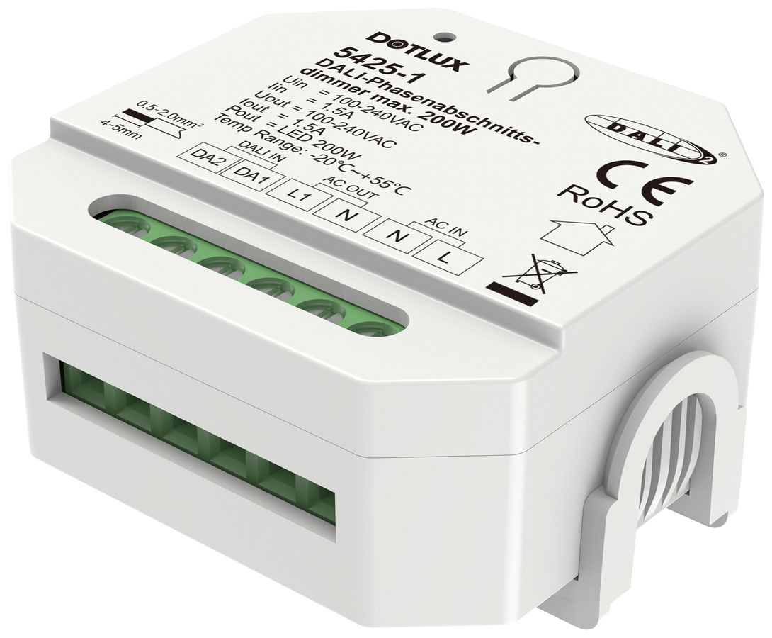 UP-Dimmer DOTLUX 100…240V 1.5A 200W DALI IP20 Kunststoffgehäuse