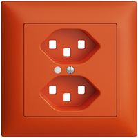 Kit frontal ENC EDIZIOdue orange 88×88mm 2×T23, lentille,