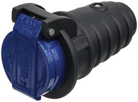 Kupplung Steffen T23 IP55 16A 250V, anthrazit/Deckel blau