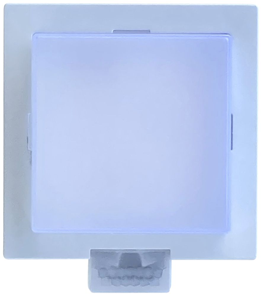 Applique LED Z-Licht PIR Cube SEN 5.5W 500lm 3000K IP65 115×115mm blanc