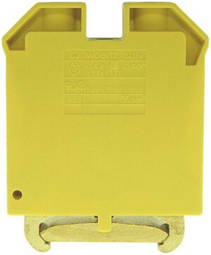 Morsetto di terra componibile Woertz Ex 10…35mm² vite 2×1 DIN 35mm verde/giallo