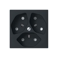 Frontplatte SIDUS anthrazit zu 3×T13