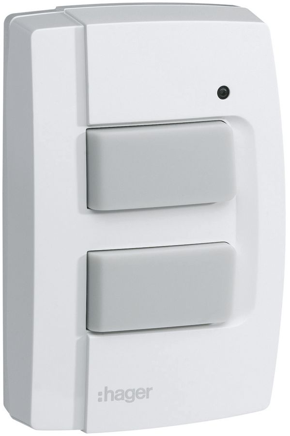 Senseur poussoir KNX RF AP Hager double IP55