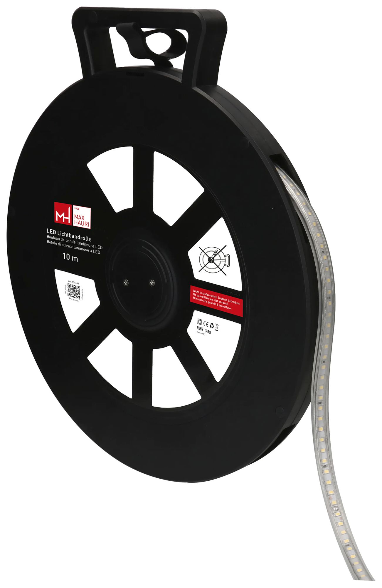 Ruban lumineux LED MAX HAURI IP55 230V 8600lm blanc 4000K 360° 10m