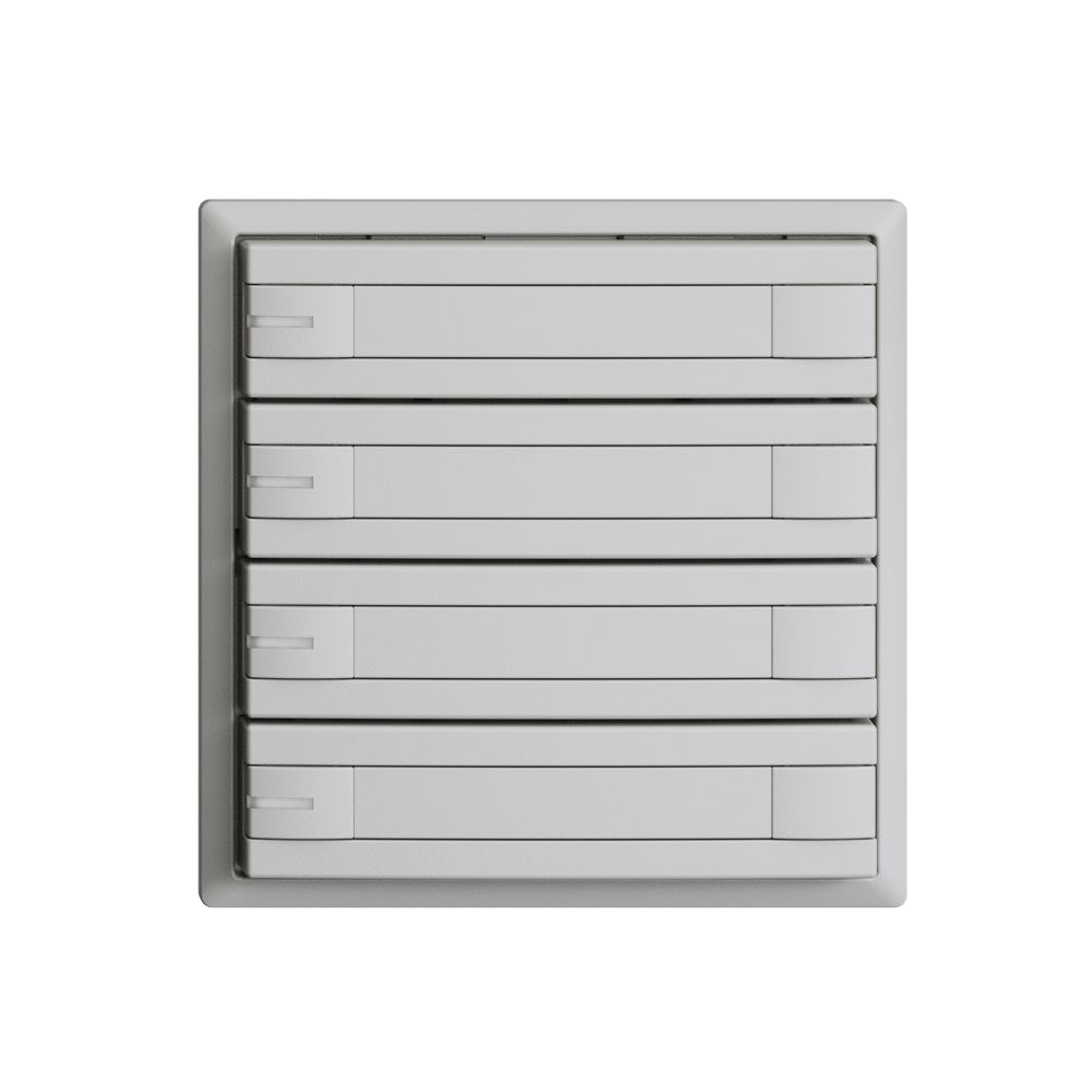 UP-Universaltaster 4×2T EDIZIOdue hellgrau, mit Papiereinlage + LED