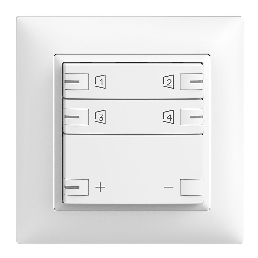 Kit de montage ENC Edue zeptrionAIR, WLAN variateur LED-RGB, 2×touche, 2×comm.bc