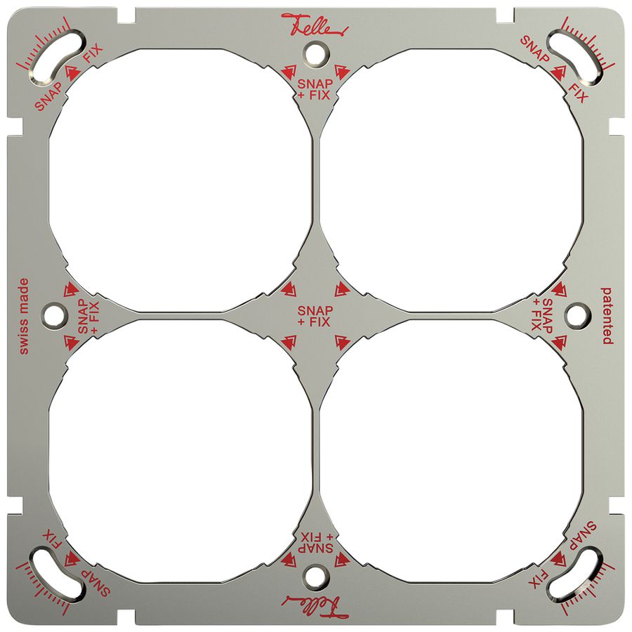Befestigungsplatte mit SNAPFIX®-Befestigungssystem 2×2 137×137mm