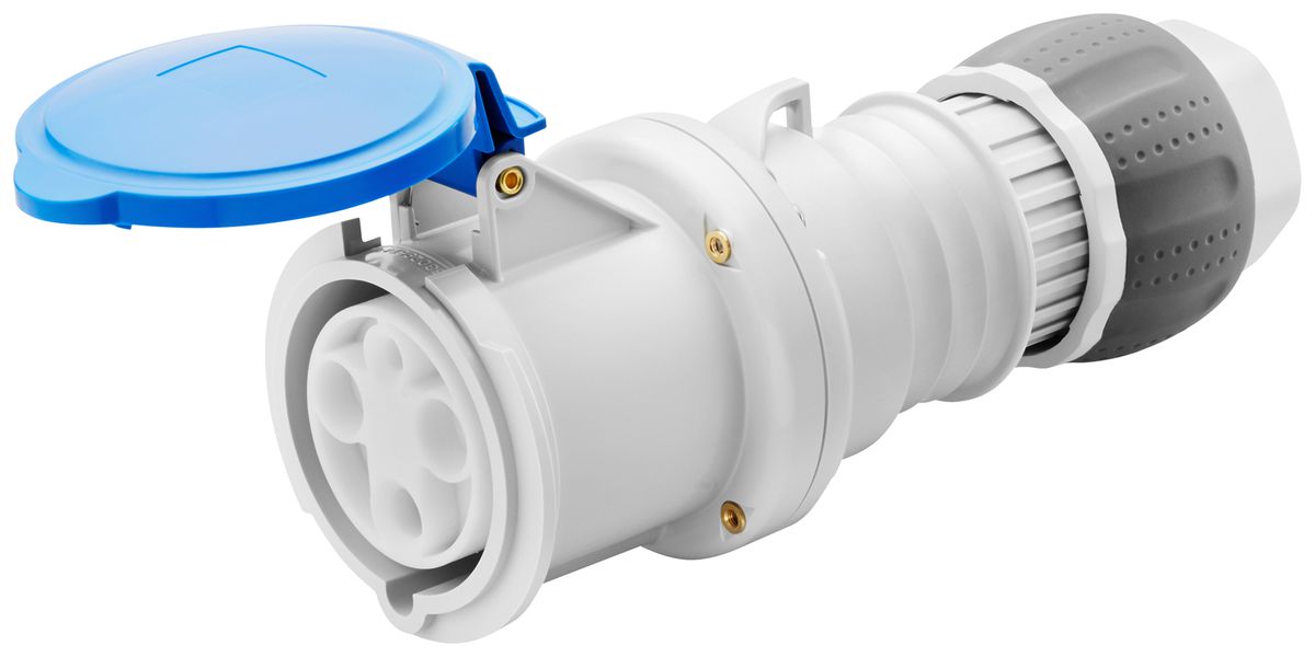 Prise mobile CEE Gewiss 309 HP 5P 63A 200…250V bl 9h IP44 à vis