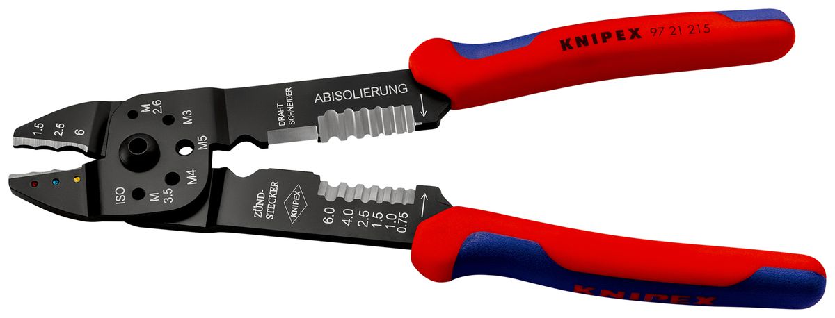 Pince à sertir KNIPEX pour cosses isolées 215mm