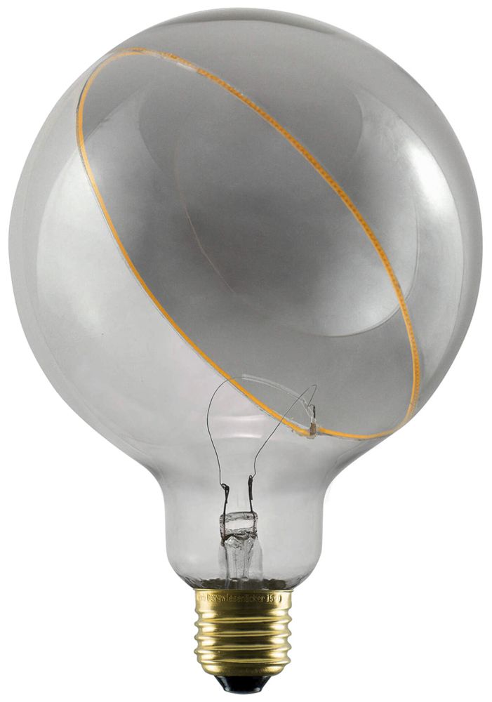 LED-Lampe SLV Illusion Globe E27 5W 2200K DIM mattiert Rauch Ø125×180mm