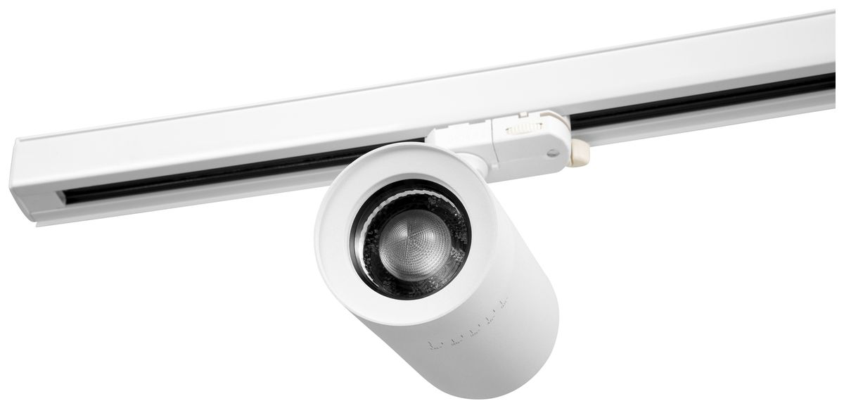 Projecteur LED Sylvania Lenzo Large 30W 1925lm 930 VAR 3ph 18°…50° Ø75 blanc