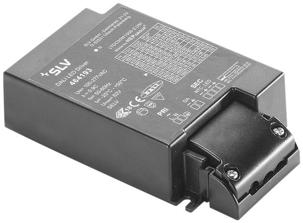 Convertisseur LED SLV 50W, 1000mA DALI avec décharge de traction IP20