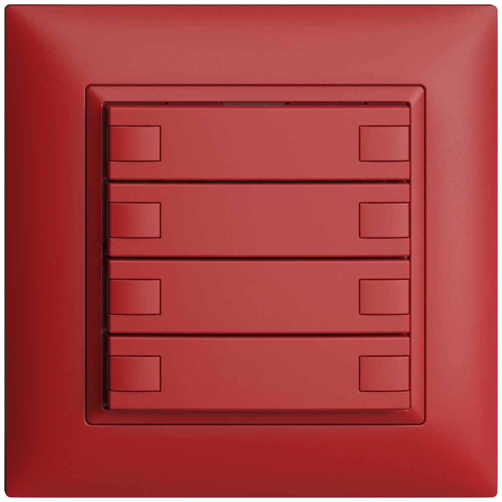 Poussoir ENC KNX 4× EDIZIOdue berry RGB sans LED