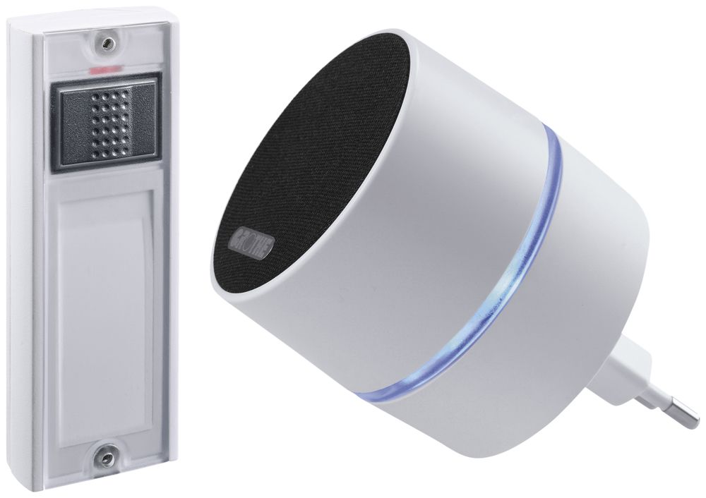 Kit di campanello RF AP Grothe CALIMA 400 100…240VAC bianco/nero