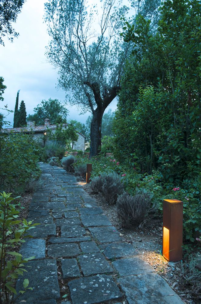 LED-Standleuchte SLV RUSTY 50 SLOT, 8.6W 430lm 3000K IP55 Eisen gerostet