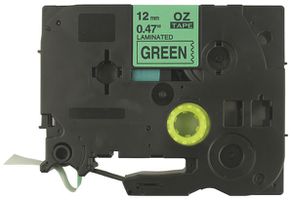 Cassetta nastro compatibile con OZE-731, 12mm×8m, verde/nero