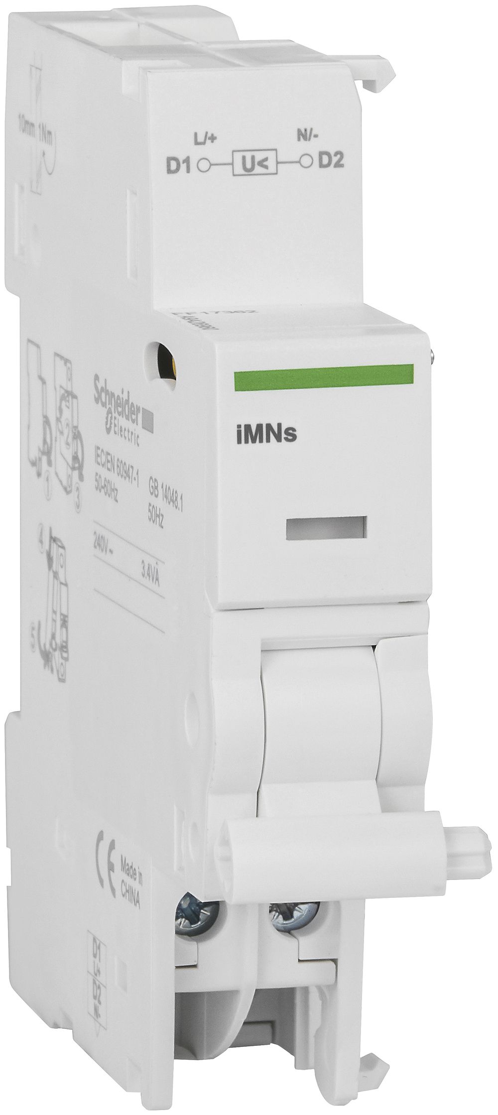 À minimum de tension MN 220…240V AC