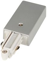 Alimentation SLV pour rail conducteur AP 1-phase, terre gauche gris argenté