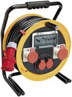 Kabelrolle Brobusta 380 Ø380mm 25m 5×4mm² 2×T25 1×CEE16 1×FI/LS gelb