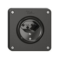 Steckdose NEVO, 1×T13, m.LED, schwarz